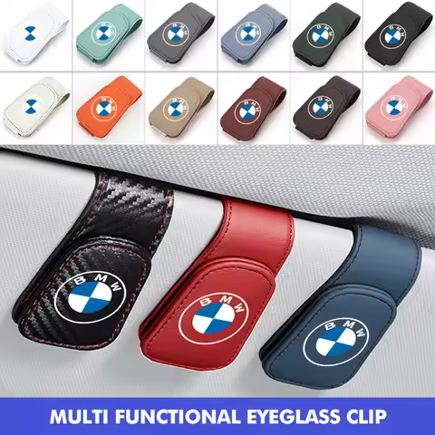 Magnetic Car Glasses Holder Sunshade Platep Card Ticket Clip For BMW G30 G20 M3 M5 E91 E92 E93 E36 E