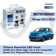 Philips New Ultinon Essential LED Bulb Gen2 6500K H4 Set for Mitsubishi Mirage 2012-2016