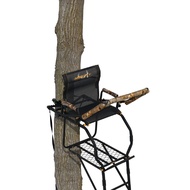 Deer Hunting Climbing Adjustable Quiet Heavy-Duty Huntsman Deluxe 17 ft 1-Person Ladder Tree Stand, 