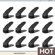 12-Count Adjustable Shoe Organizer, 4-Level Compact Shoe Rack, Space Saving 50% Design touchtouch.