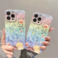 High end gradient fireworks cat phone case fashionable hard Cover For OPPO F11 PRO A74 A7 A60 A76 A9