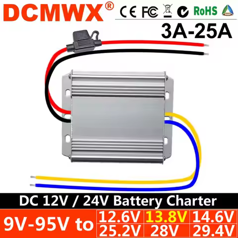 DC-DC Battery Charger 9V12v24v36V48V to 12.6v 13.8v 14.6v 25.2V 29.4V 28V step-up step-down Converte