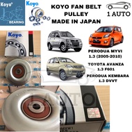 (MADE IN JAPAN) FAN BELT PULLEY PERODUA OLD MYVI 1.3 MYVI LAGI BEST 1.3AVANZA 1.3 KEMBARA DVVT