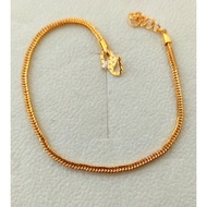 Emas 375 gold rantai tangan belut