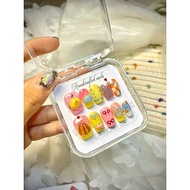 Super pretty Colorful Cake Nails