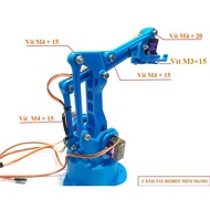 CÁNH TAY ROBOT ARM 4 BẬC TỰ DO in 3D sử dụng 4 động cơ SG90 (sản phẩm chưa lắp ráp giao màu ngẫu nhi