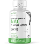 Nature's Fusions NAC Supplement N-Acetyl Cysteine - NAC 600 mg - Anti Aging Supplement, Antioxidant 