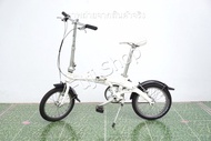 จักรยานพับได้ญี่ปุ่น - ล้อ 16 นิ้ว - มีเกียร์ - อลูมิเนียม - Dahon Curve D3 - สีขาว [จักรยานมือสอง]