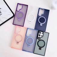 Ecv - Premium Frosted Magsafe Ring Holder Hardcase Samsung S22 Plus S22 Ultra S23 Plus S23 Ultra