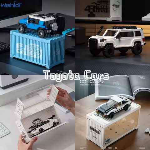 MOC Toyota Building Blocks Retro Car Model FJ40/4runner Off Road Vehicle Supra/AE86 Sports Car With 
