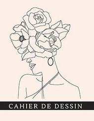 Cahier de dessin professionnel pour fille | carnet de dessin format A4 120 pages de feuilles blanche
