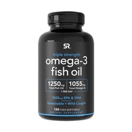 Sports Research SR Triple Strength Omega 3 Fish Oil 150 Fish Softgels