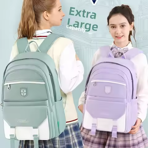 Oxford University Girls School Bag Large Capacity Lightweight Waterproof Breathable Back Support Stu