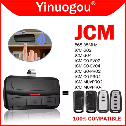 JCM GO GO2 GO4 GO-EVO2 GO-EVO4 GO-PRO2 GO-PRO4 MUVPRO2 MUVPRO4 Garage Door Remote Control Duplicator