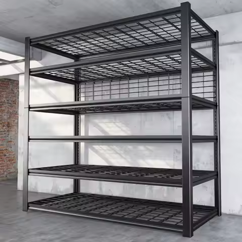84" H Garage Shelving, 6-Tier Storage Shelves Heavy Duty Loads 3500LBS, 48" W Adjustable Garage Shel