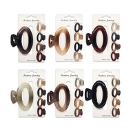 GLADKING 5N1 OVAL/RIBBON TYPE SMALL & BIG HAIR CLAW(RANDOM COLOR)