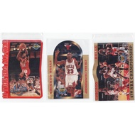 1996 Upper Deck Limited Authenticated Memorabilia MICHAEL JORDAN CHICAGO BULLS (Lot of 3 Cards)