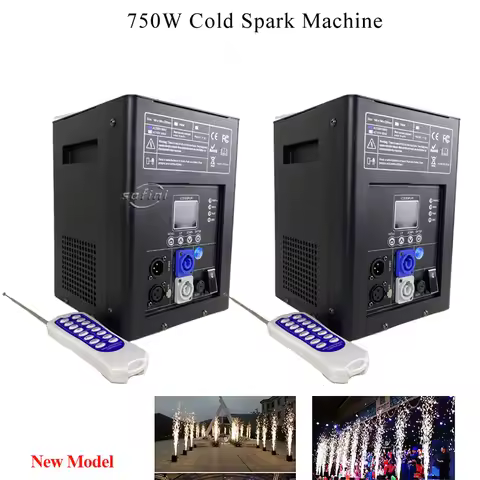 2Pcs 750W 600W Cold Spark Firework Machine 750W Sparker Machine Ti Powder Dmx Remote Control Fountai