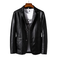 Jaket blazer kulit semi pria jb-02 BIG SIZE