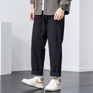 Classic Streetwear Casual Men Ribbons Harem Jogging Pants Male Slim Fit Spring Cargo Pants Multi-Pockets Women Trousers Jo