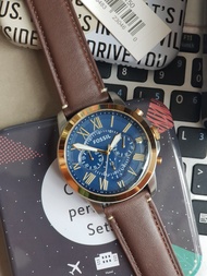 Fossil Men's Watch - Grant Chronograph Fixed Bezel Stainless Steel Case in Leather Strap Watch FS5150 / FS5062 / FS4990