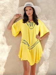 Pareo cover up vestido playero stretch sin manga dama playa