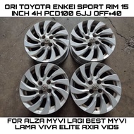Ori Toyota Enkei Sport Rim 15 Inch 4H PCD100 6JJ OffSet +40 For Alza Myvi Vios Axia Viva