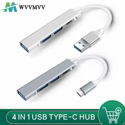 4 in 1 USB 3.0 HUB High Speed USB3.0 OTG 4 Port USB C HUB Multi Splitter Adapter for Xiaomi Lenovo M