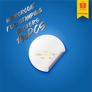 FAST DELIVERY】【FOIL HOT STAMPING】STICKER 100PCS MIRRORCOAT FOIL STAMPING FOR PRODUCT/WEDDING/LABEL
