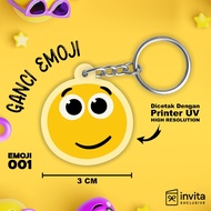 GANTUNGAN AESTHETIC Acrylic Emoji Keychain ALL SERIES - Cute Emoji Keychain SOUVENIR