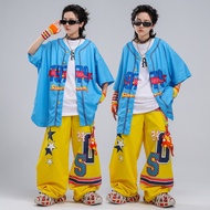 🔥Ready Stock🔥 Kids Trendy Hip-Hop Outfit / Boys Loose Fit Hip-Hop Stage Performance Outfit 儿童街舞潮服 Ko