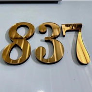 3D House Number Cluster Acrylic Boarding House Apartment