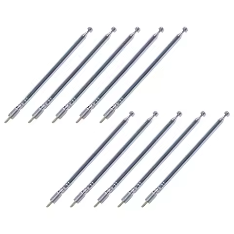 10X Replacement 49cm 19.3Inch 6 Sections Telescopic Antenna Aerial for Radio TV