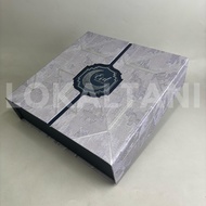 Eid Box 4 Jars 500Gr Wallpaper 30x30cm / Dry Cake Box / Eid Box Full Blue Wallpaper