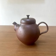 朱紅 柴燒陶手工大茶壺 2