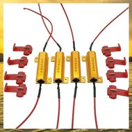 (HARB) LED Indicator Ballast Load Resistor Flash Rate Relay Turn Signal Bulbs 50W 6 Ohm 4pcs