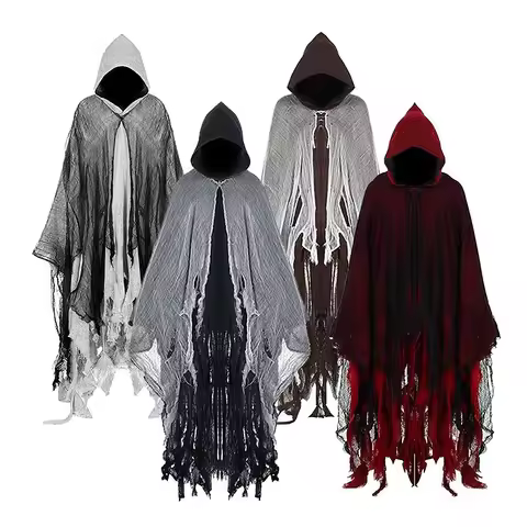 Costume Cloak with Hood Dune Costume Medieval Renaissance Cloak Halloween Witch Wizard Vampire Cape