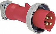 Hubbell HBL460P7W Pin and Sleeve IEC Plug, 3 Pole, 4 Wire, 60 amp, 3 Phase, 480V, Watertight