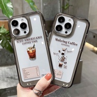 Compatible for IPHONE 6S 7 8 PLUS X XS XR 11 12 13 14 15 PLUS MAX PRO Americano Transparent Acrylic 