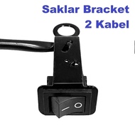 Saklar On Off Bracket Spion Motor Untuk Lampu Depan Motor - Lampu Tembak LED - Switch On Of Braket /