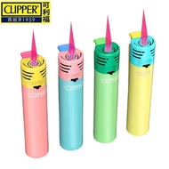Candy Color Clipper Pink Flame Windproof Outdoor Gas Butane Torch Nylon Clipper Lighter Smoking