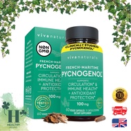 ❖ Viva Naturals Pycnogenol 100mg from French Maritime Pine Bark Extract 60 Capsules