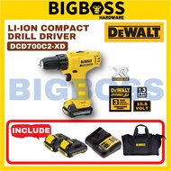 DEWALT DCD700C2-XD Li-ion Compact Drill Driver (10.8V/1500rpm/10mm) (Ready Stock) | Cordless drill d