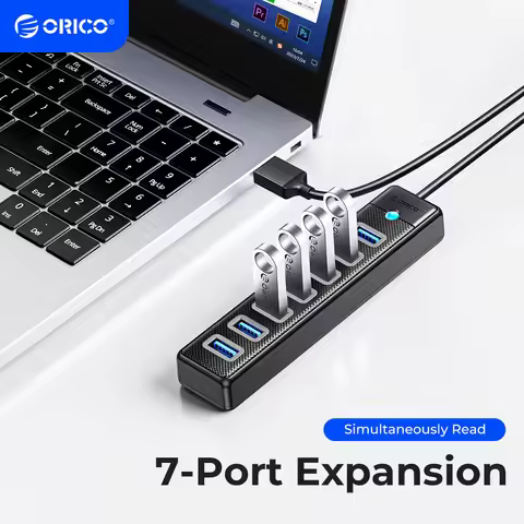 ORICO USB 3.0 HUB 7ports Splitter High-Speed Transmission Type C HUB laptop Expansion Computer Compu