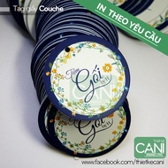 500c Round paper tags (4cm, 4.5cm, 5cm) Printed on demand Clothes hanging paper tags Paper tags for 
