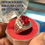 AMERICAN DIAMOND CUTTING STONE RING 10X12 ORANGE ALPACA