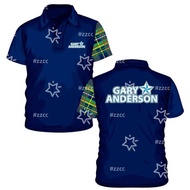 2026 Gary Anderson Replica Jersey Dart Zipper Polo Shirt Sports Dry Quickly Men's T-Shirt Children's