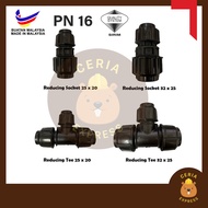 💥WHOLESALE💥 HDPE Poly Pipe Reducing Fittings SIRIM Tebal 20mm 25mm 32mm 1/2" 3/4" 1"  Reducer Socket