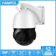 Hamrol 5MP WiFi PTZ Camera Outdoor 36XOptical Zoom IR Night Vision Two-way Audio CCTV Security Camera
