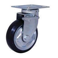 Caster Wheels Trolley/s 8 Inch Rubber Trolley Wheels with Brakes (Brake Lock) Osaka
